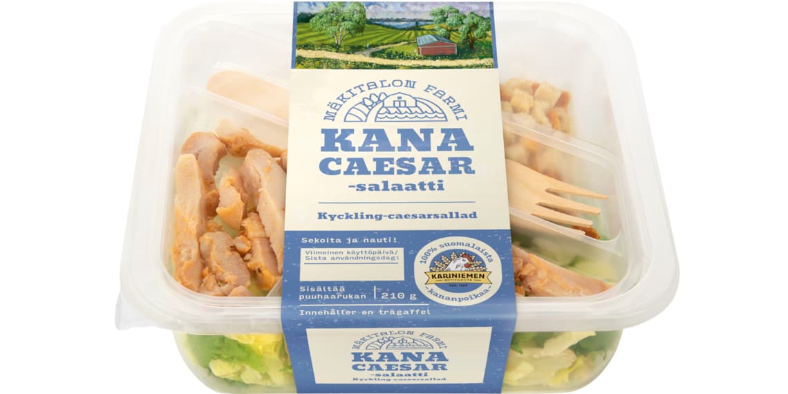 Mäkitalon Farmi Kana Caesar -salaatti